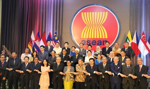 Phó Thủ tướng, Bộ trưởng Ngoại giao Phạm Bình Minh dự Lễ Khánh thành trụ sở mới Ban Thư ký ASEAN và Lễ Kỷ niệm 52 năm thành lập ASEAN, ngày 8.8.2019 tại Jakarta, Indonesia. Ảnh: BNG