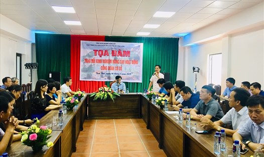 Đồng chí Nguyễn Thanh Hoàn phát biểu tại buổi Toạ đàm