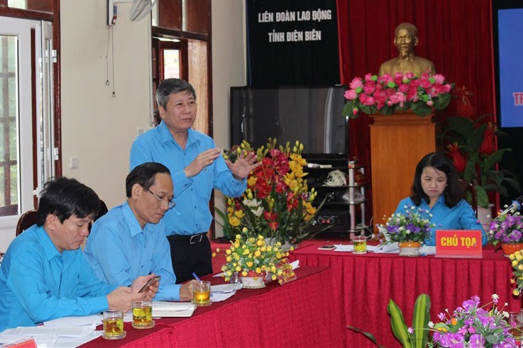 Đồng chí Trần Thanh Hải - Phó Chủ tịch Thường trực Tổng Liên đoàn Lao động Việt Nam phát biểu chỉ đạo tại Hội nghị. Ảnh: Đặng Sang