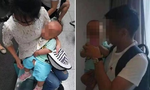 Cặp song sinh đã được đoàn tụ sau khi cảnh sát lần ra hai cặp vợ chồng đã mua các bé. Ảnh: Asia One.