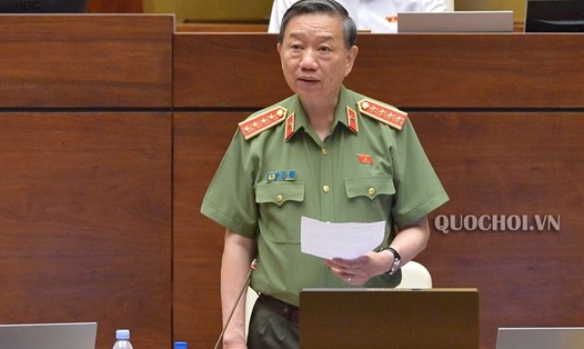 Bộ trưởng Bộ Công an Tô Lâm. Ảnh Quochoi.vn