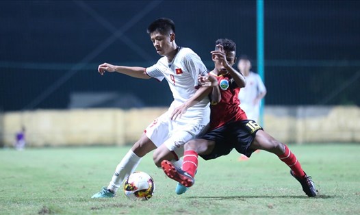 U16 Việt Nam tỏ ra vượt trội trước U16 Timor Leste (Ảnh: Hoài Thu)