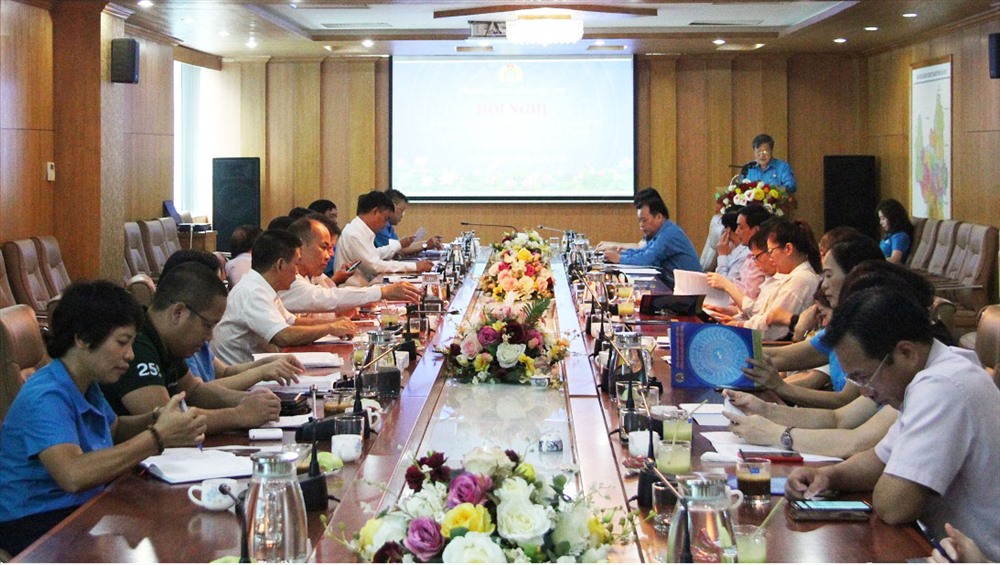 Quang cảnh Hội nghị tổng kết công tác tư vấn pháp luật trong hệ thống Công đoàn Ngân hàng Việt Nam, giai đoạn 2015 - 2018. Ảnh: C.S