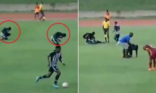 Cầu thủ Jamaica bị sét đánh trúng khi đang thi đấu. Ảnh: RT.