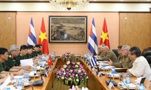 Quang cảnh buổi Đối thoại Chính sách Quốc phòng Việt Nam- Cuba lần thứ 3. Ảnh: Dương Giang/ TTXVN