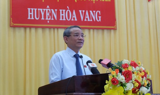 Ông Trương Quang Nghĩa - Bí thư Thành ủy Đà Nẵng trả lời ý kiến cử tri vào ngày 19.9. Ảnh: H.Vinh