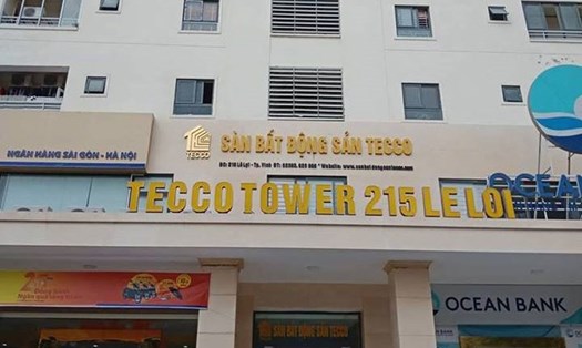 Chung cư 215 Lê Lợi (TP.Vinh, Nghệ An) của Tập đoàn TECCO vi phạm về trật tự xây dựng. Ảnh: PV