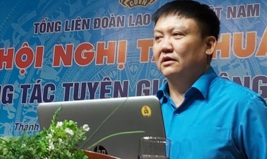 Đồng chí Lê Cao Thắng phát biểu tại hội nghị. Ảnh Nam Dương