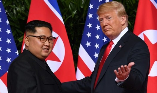 Tổng thống Donald Trump và Chủ tịch Kim Jong-un. Ảnh: AFP.