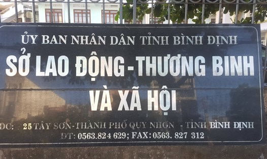 Sở Lao động – Thương binh và Xã hội tỉnh Bình Định. Ảnh: N.T