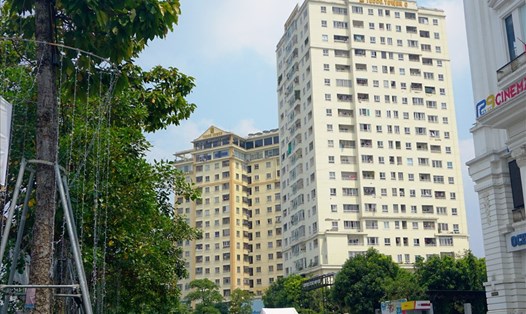 Khu chung cư C TECCO ở đường Quang Trung  - TP Vinh xây vượt 1 tầng so với thiết kế. Ảnh: QĐ