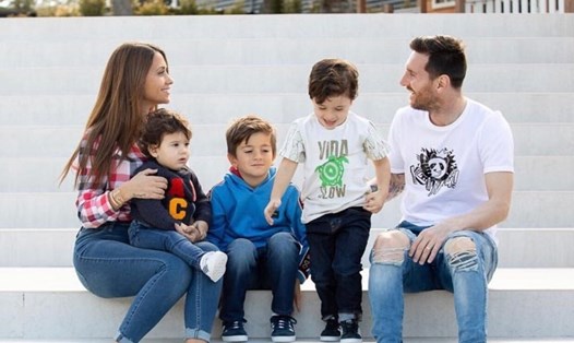 Gia đình hạnh phúc của Messi. Ảnh: Instagram
