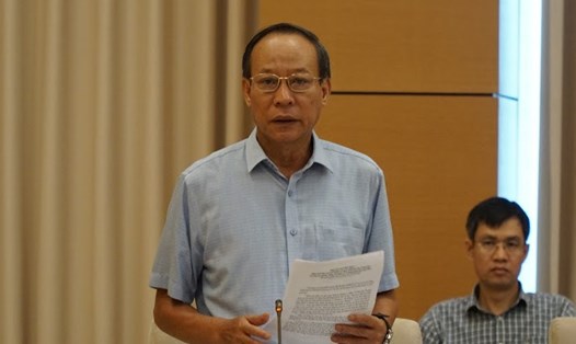 Thượng tướng Lê Quý Vương - Thứ trưởng Bộ Công an phát biểu tại phiên họp sáng 4.9. Ảnh PV
