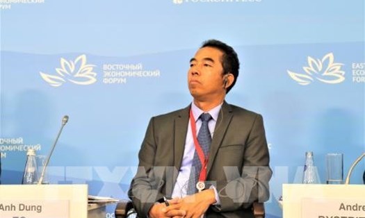 Thứ trưởng Bộ Ngoại giao Tô Anh Dũng tham dự Hội thảo. Ảnh: Dương Trí-P/v TTXVN tại Liên bang Nga