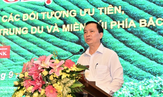 Phó Thống đốc Thường trực Ngân hàng Nhà nước Đào Minh Tú phát biểu tại hội nghị. Ảnh SBV