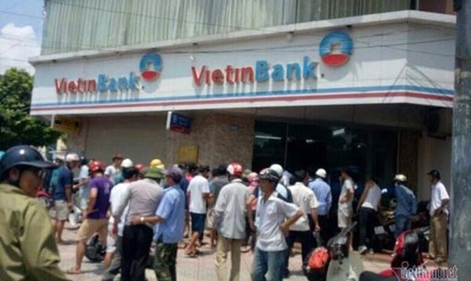 Vụ cướp ngân hàng Vietinbank diễn ra sáng 6.9. Ảnh Vietnamnet