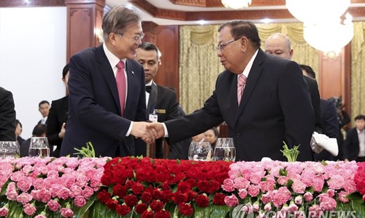 Tổng thống Hàn Quốc Moon Jae-in có chuyến công du tới Thái Lan, Myanmar và Lào trong tuần này. Ảnh: Yonhap