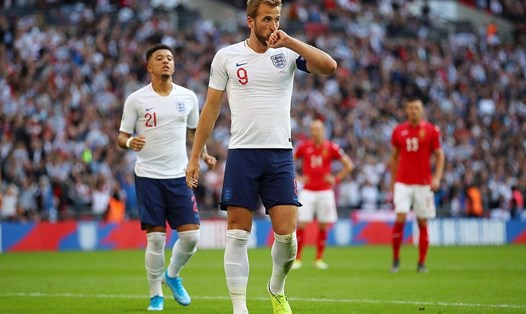 ĐT Anh duy trì mạch thắng ở vòng loại EURO 2020 nhờ sự tỏa sáng của Harry Kane (số 9). Ảnh: Getty Images.