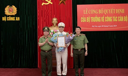 Thứ trưởng Bùi Văn Nam, Thứ trưởng Lương Tam Quang và Chánh Văn phòng Bộ Công an Tô Ân Xô tại buổi Lễ. Ảnh BCA