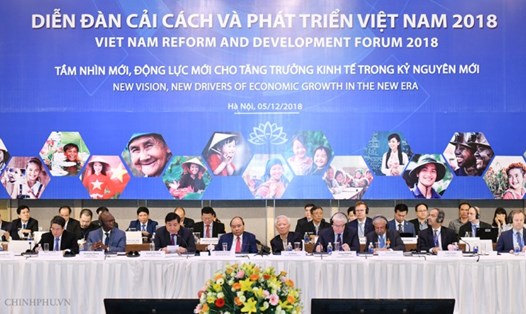 Hình ảnh Diễn đàn Cải cách và Phát triển Việt Nam năm 2018. Ảnh: PV