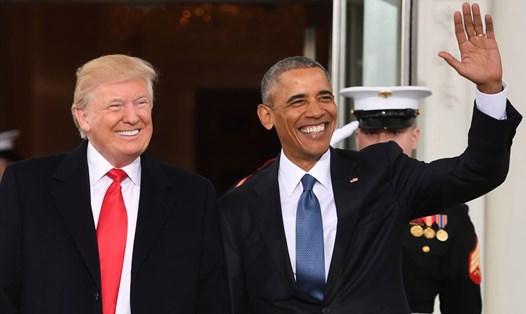 Tổng thống Donald Trump và Barack Obama cùng là "người đàn ông đáng ngưỡng mộ nhất" theo bình chọn của Gallup. Ảnh: New York Post