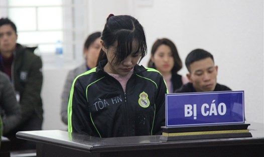 Bị cáo Đinh Thị Hạ tại phiên tòa sơ thẩm.