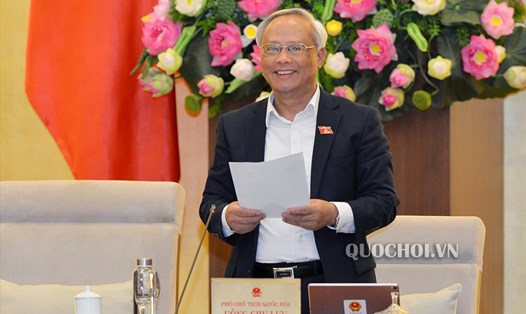 Phó Chủ tịch Quốc hội Uông Chu Lưu phát biểu kết luận phiên họp. Ảnh Quochoi.vn