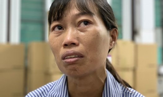 Chị Nguyễn Thị Nụ điều trị tại Bệnh viện Đa khoa tỉnh Nam Định. 
Ảnh: Phạm Oanh