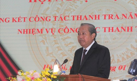 Phó Thủ tướng Thường trực Chính phủ Trương Hòa Bình phát biểu tại Hội nghị. Ảnh PV