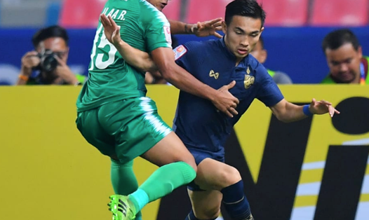 U23 Thái Lan có trận hoà 1-1 với U23 Iraq để vào tứ kết giải U23 Châu Á. Ảnh: AFC.