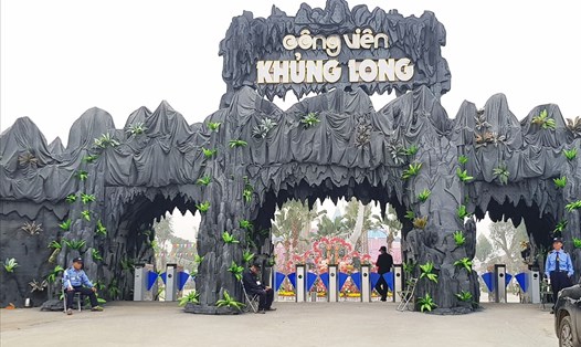 Công viên khủng long lớn nhất miền Bắc sẽ chính thức khai trương vào tối ngày 21.1 (tức 27 âm lịch) tại thành phố Ninh Bình. Ảnh: NT