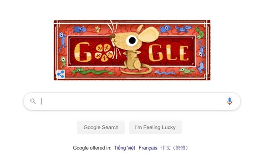 Google Doodle ngày mùng 1 Tết Nguyên đán Canh Tý 2020. Ảnh chụp màn hình.