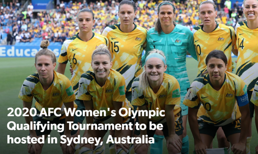 Australia đăng cai bảng B vòng loại bóng đá nữ Olympic 2020. Ảnh: TL
