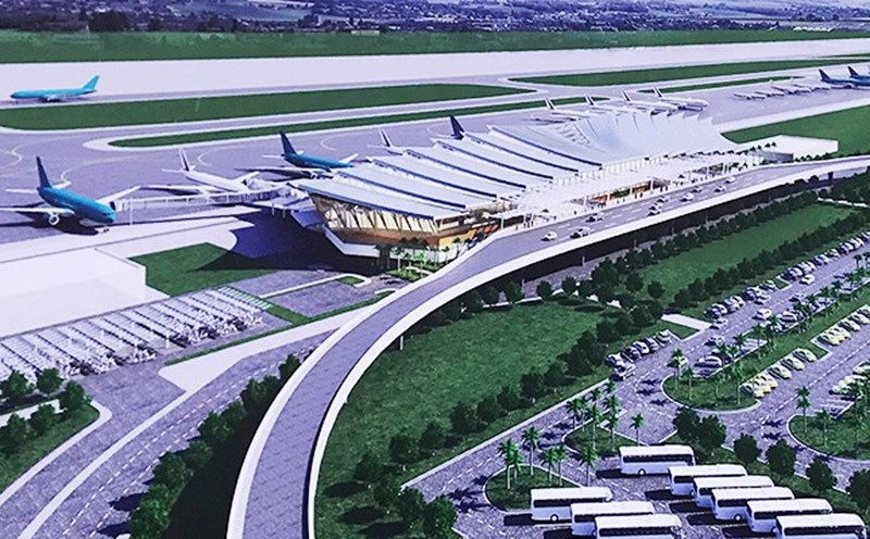 Phối cảnh nhà ga T2 sân bay Phú Bài sau khi hoàn thành.