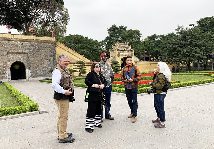 Khách du lịch đến Hà Nội dịp Tết. Ảnh Cổng thông tin TP.HN