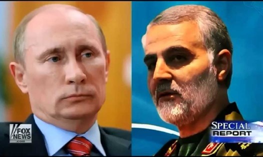Chuyên gia Mỹ cho rằng chỉ Tổng thống Putin mới có thể hòa giải Mỹ-Iran sau vụ hạ sát tướng Qasem Soleimani (phải). Ảnh: Fox News