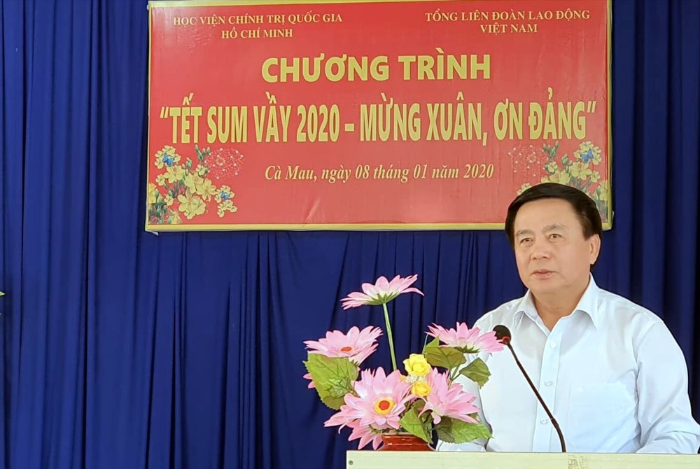 Đồng chí Nguyễn Xuân Thắng phát biểu tại chương trình. Ảnh: Nhật Hồ.