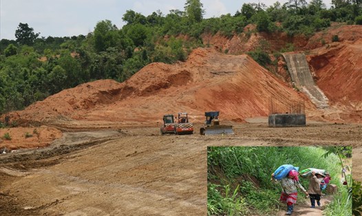 Một góc công trình thủy lợi nghìn tỉ đồng của Bộ Nông nghiệp và Phát triển nông thôn đang thi công dang dở ở tỉnh Đắk Lắk. Ảnh: Bảo Trung