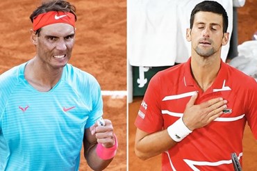 Nadal vs Djokovic tạo nên trận chung kết Roland Garros trong mơ. Ảnh: Yahoo Australia.
