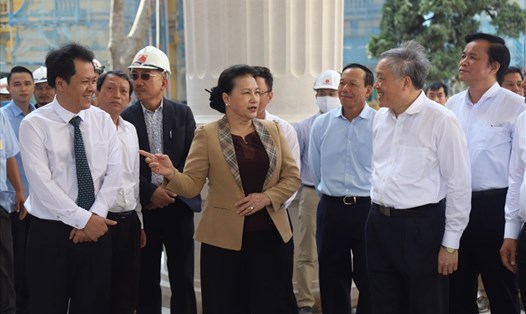 Chủ tịch Quốc hội Nguyễn Thị Kim Ngân thăm công trình, trụ sở mới toà án nhân dân tối cao. Ảnh: Danh Dự.