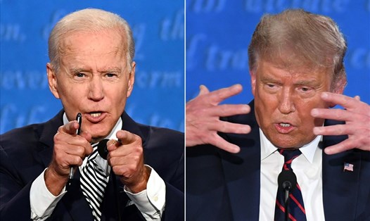 Tổng thống Donald Trump và cựu Phó Tổng thống Joe Biden còn 3 tuần để vận động cho cuộc bầu cử Tổng thống Mỹ 2020. Ảnh: AFP