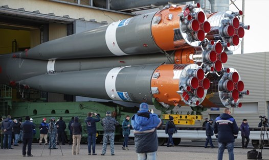 Tàu vũ trụ của Nga chuẩn bị thực hiện chuyến đi đến ISS. Ảnh: Roscosmos