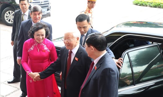 Tổng Bí thư, Chủ tịch Nước Nguyễn Phú Trọng dự Đại hội. Ảnh: Phạm Đông