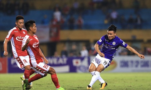 Quang Hải đã có trận đấu xuất sắc giúp Hà Nội vượt qua TPHCM 2-0 tại vòng 1 giai đoạn 2 LS V.League 2020. Ảnh: Hải Đăng
