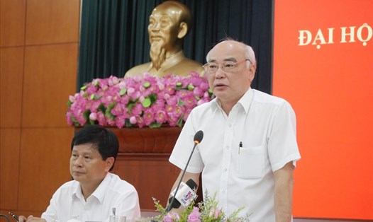 Ông Phan Nguyễn Như Khuê chủ trì họp báo. Ảnh: Anh Tú