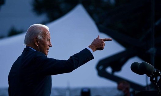 Cựu Phó Tổng thống Joe Biden vận động tranh cử ở Erie, Pennsylvania ngày 10.10.2020. Ảnh: AFP