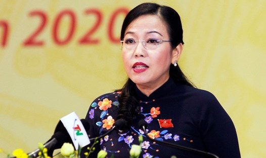 Bà Nguyễn Thanh Hải tái đắc cử Bí thư Tỉnh uỷ Thái Nguyên nhiệm kỳ mới. Ảnh TN