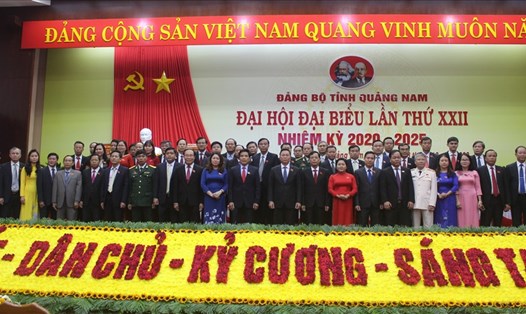 Bế mạc Đại hội đại biểu Đảng bộ tỉnh Quảng Nam lần thứ XXII. Ảnh: Thanh Chung