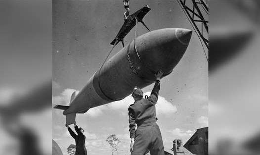 Quả bom "Tallboy" của Anh thời Thế chiến 2. Ảnh: Wiki