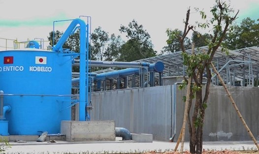 Dự án Nhà máy nước sạch Hòa Sơn 180 tỉ đồng tại huyện Đô Lương ( Nghệ An). Ảnh: Quang Đại